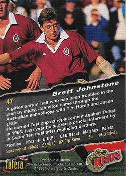 1996 Futera Rugby Union #47 Brett Johnstone Back